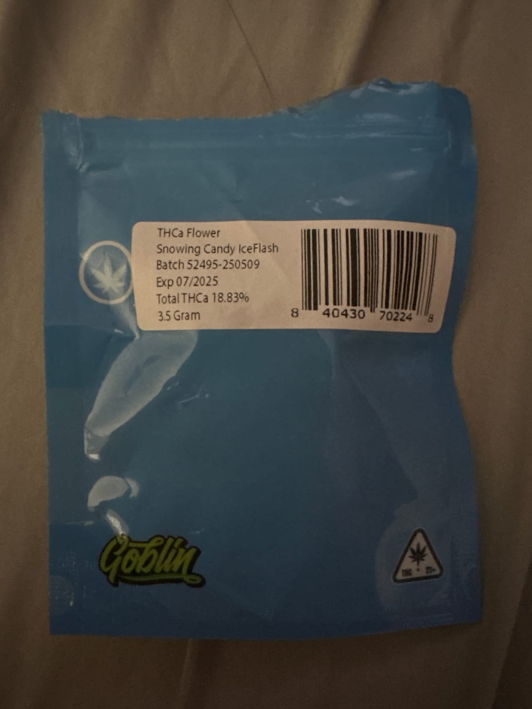 Customer photo review of Snowing Candy IceFlash -THCa Flower