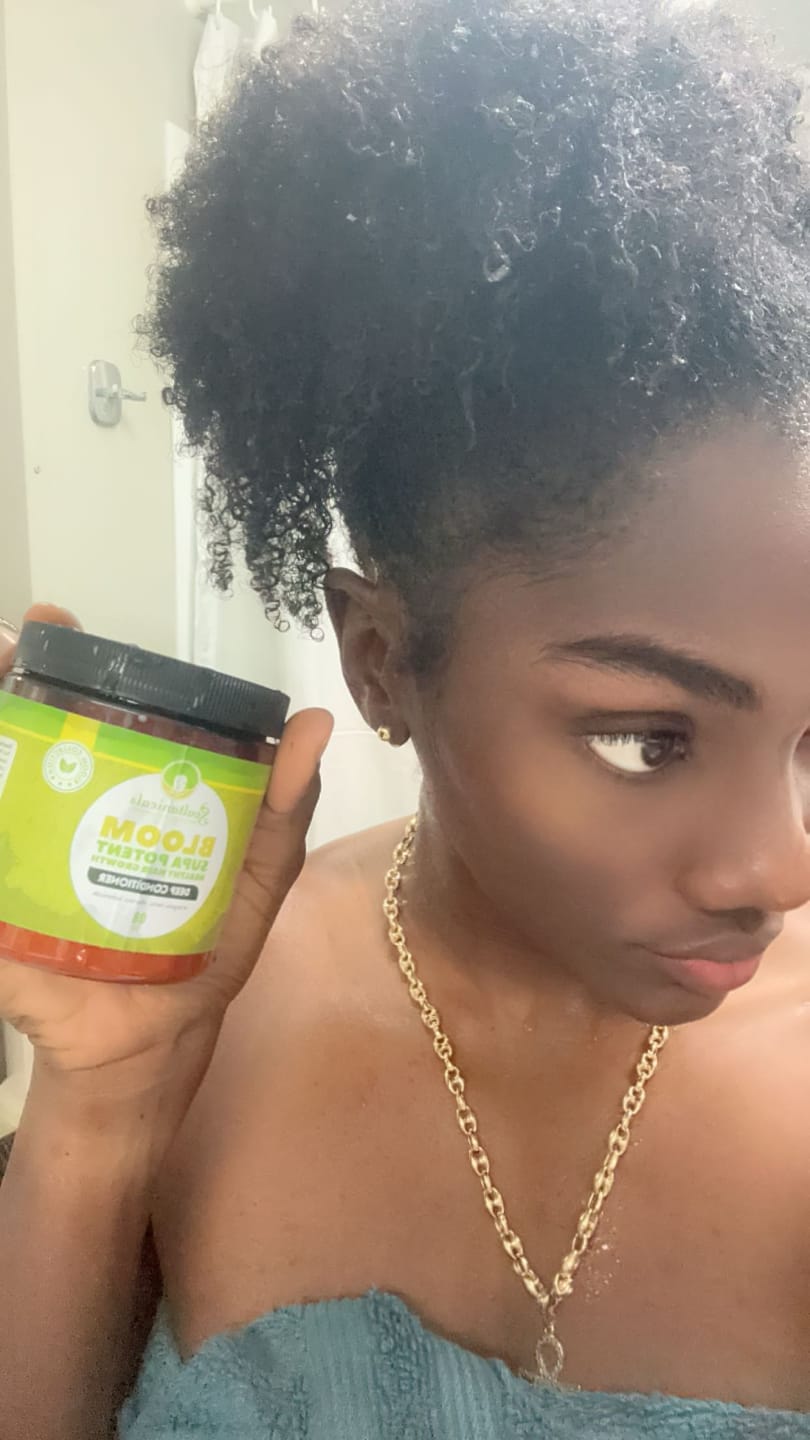 Customer photo review of Bloom Healthy Hair Growth Deep Conditioner