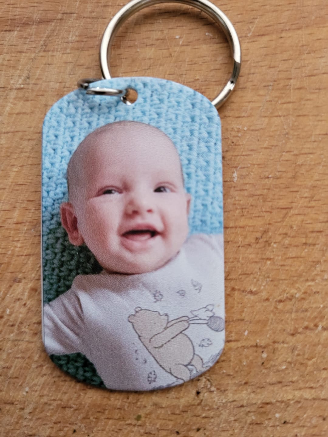 Customer photo review of Zur Geburt - Personalisierter Schlüsselanhänger für Eltern