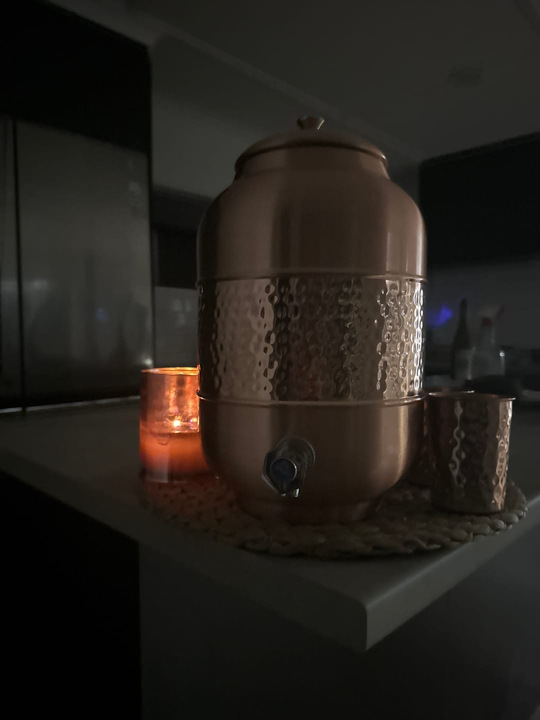 Customer photo review of Sequence Copper Water Dispenser – 2 x FREE 300ml Copper Cups