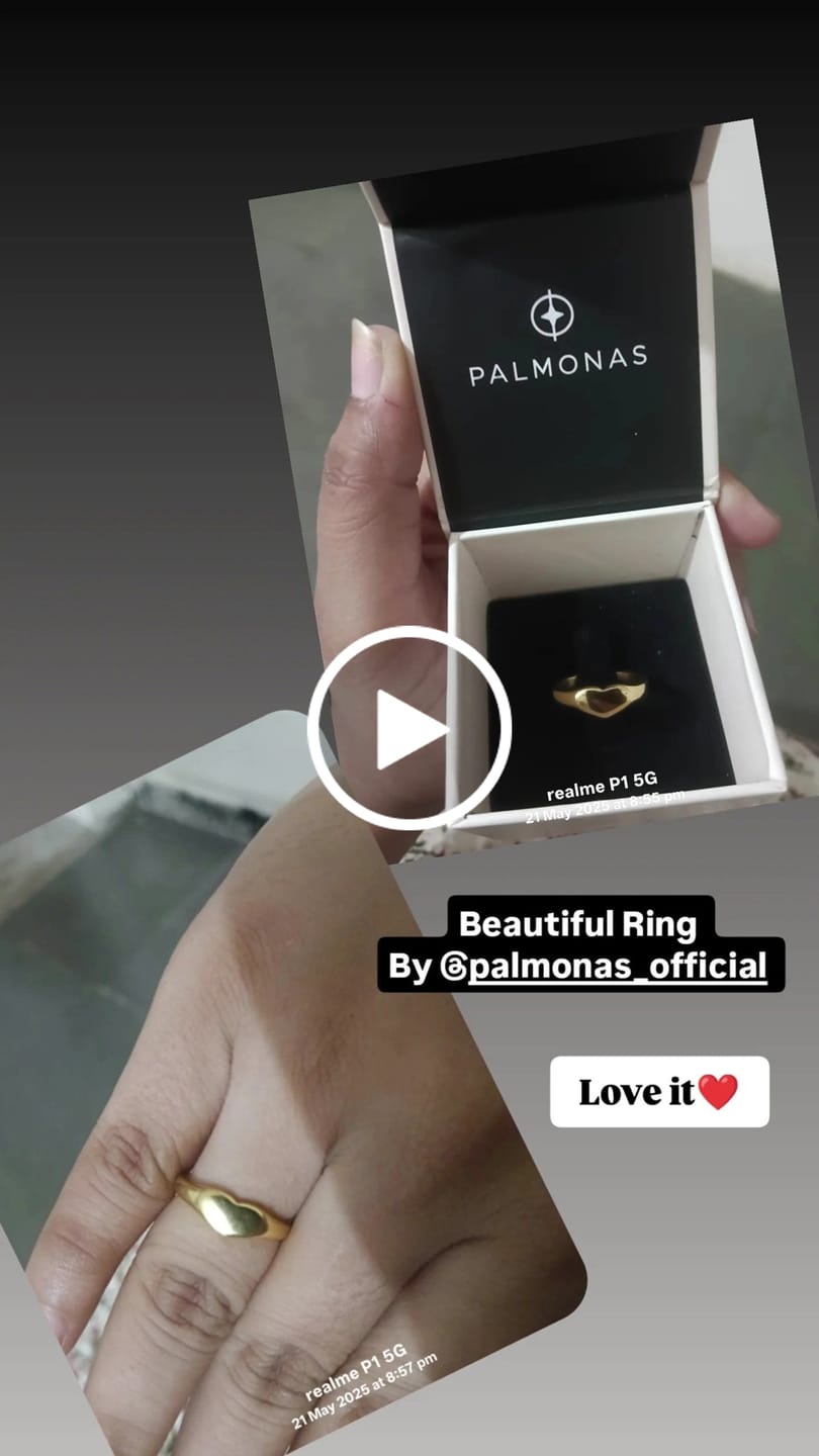 Customer video review of Sleek Heart Ring