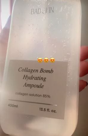 Customer photo review of Bad Skin™ Korean Collagen Bomb Hydrating Ampoule