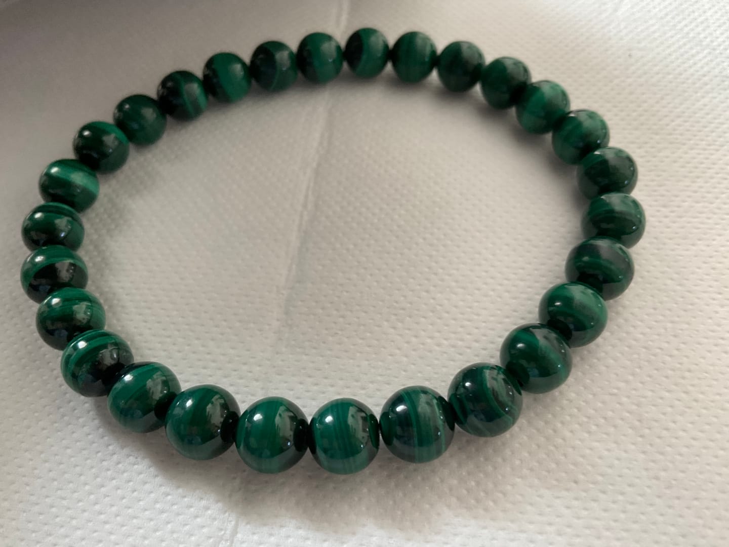 Customer photo review of Bracelet "Purification" en Malachite Véritable
