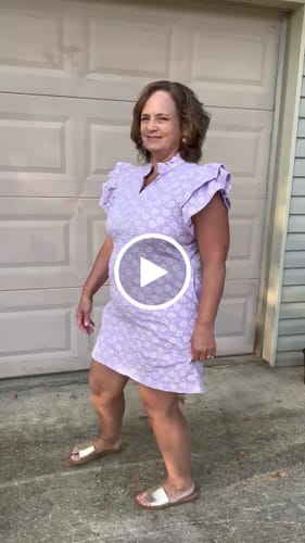 Customer video review of Embroidered Daisies Double Flutter Dress