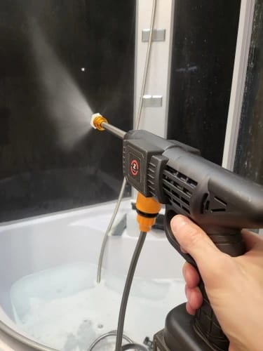Customer photo review of Akku Hochdruckreiniger - tragbar, stark & flexibel einsetzbar
