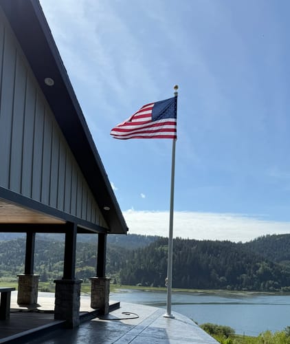 Customer photo review of Ultra Heavy Duty American Flag - 2-ply Polyester - Made In USA