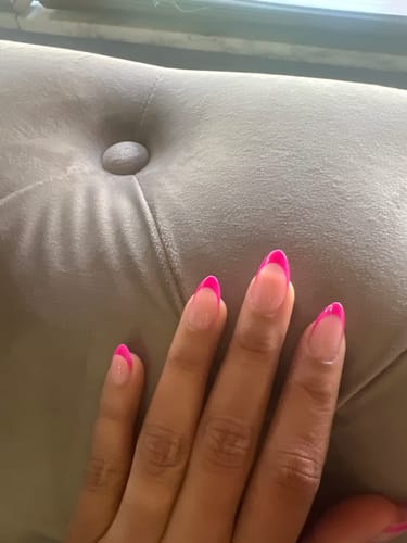 Customer photo review of XCOATTIPS® Pink Pastel French Kit - Short Almond