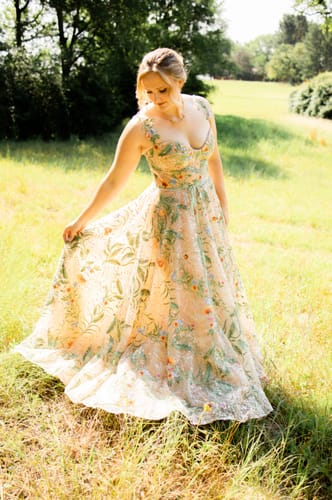 Customer photo review of Whispering Forest Corset Gown