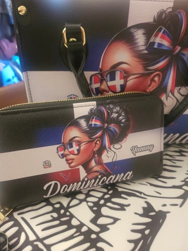 Customer photo review of Dominicana - Personalized Leather Clutch Purse DOM02C