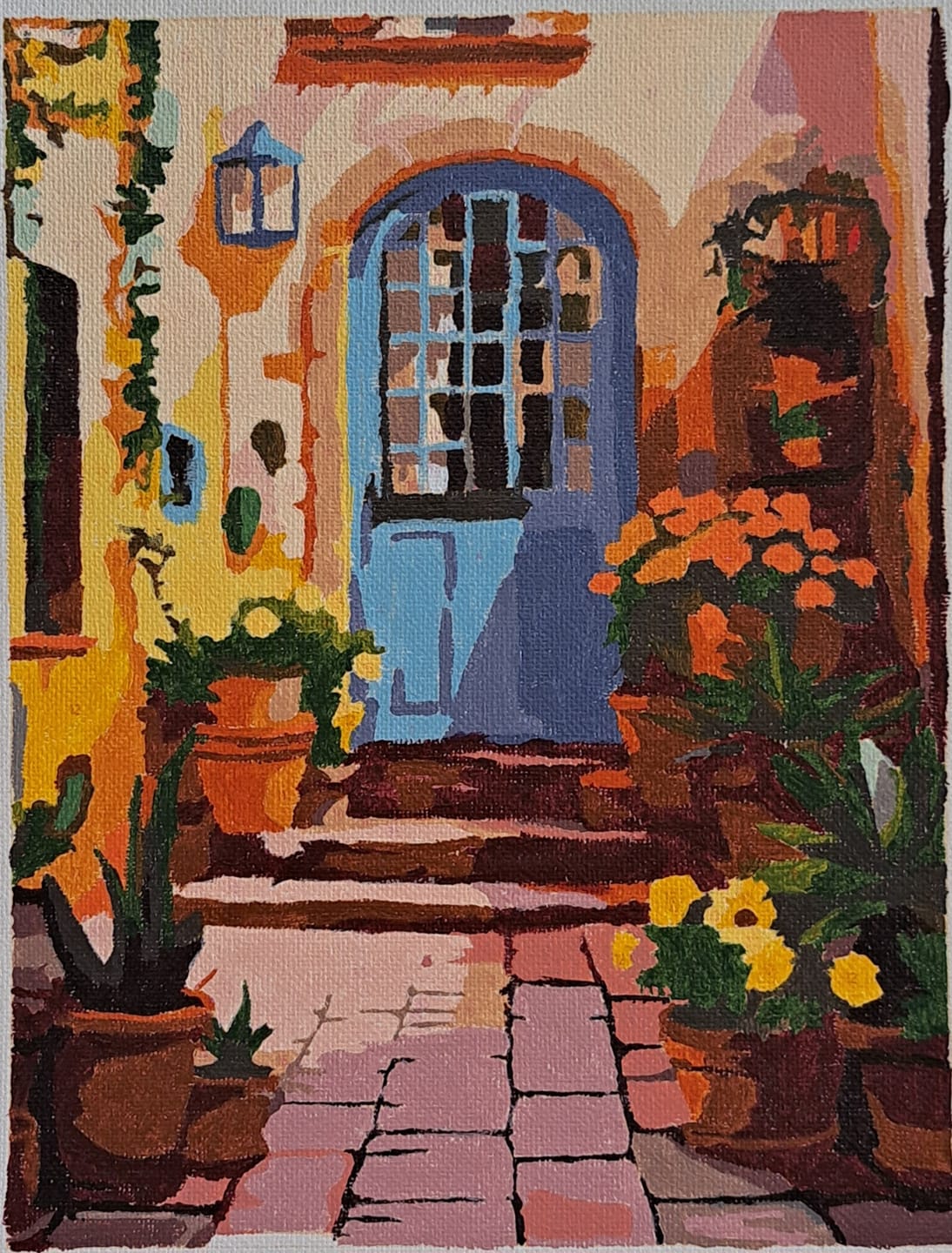Customer photo review of 6 Mini Paintings - Colorful Doors Set