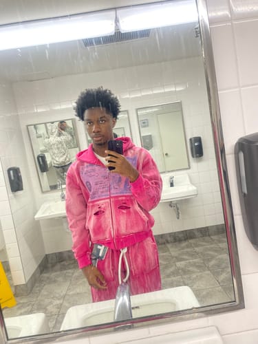 Customer photo review of "FU" MARIAH PINK ZIP UP