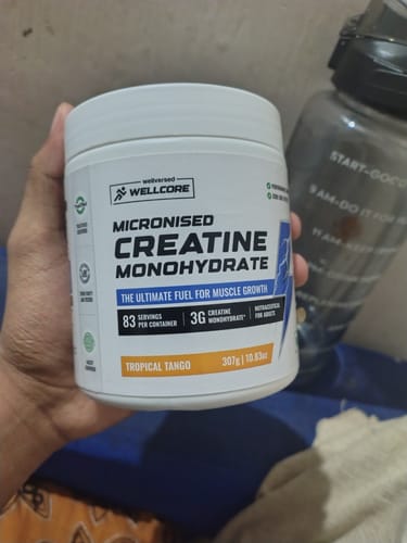 Customer photo review of Wellcore - Pure Micronised Creatine Monohydrate (307g, 83Servings) Tropical Tango