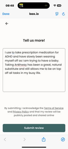 Customer photo review of 2-Month Mushroom Gummies