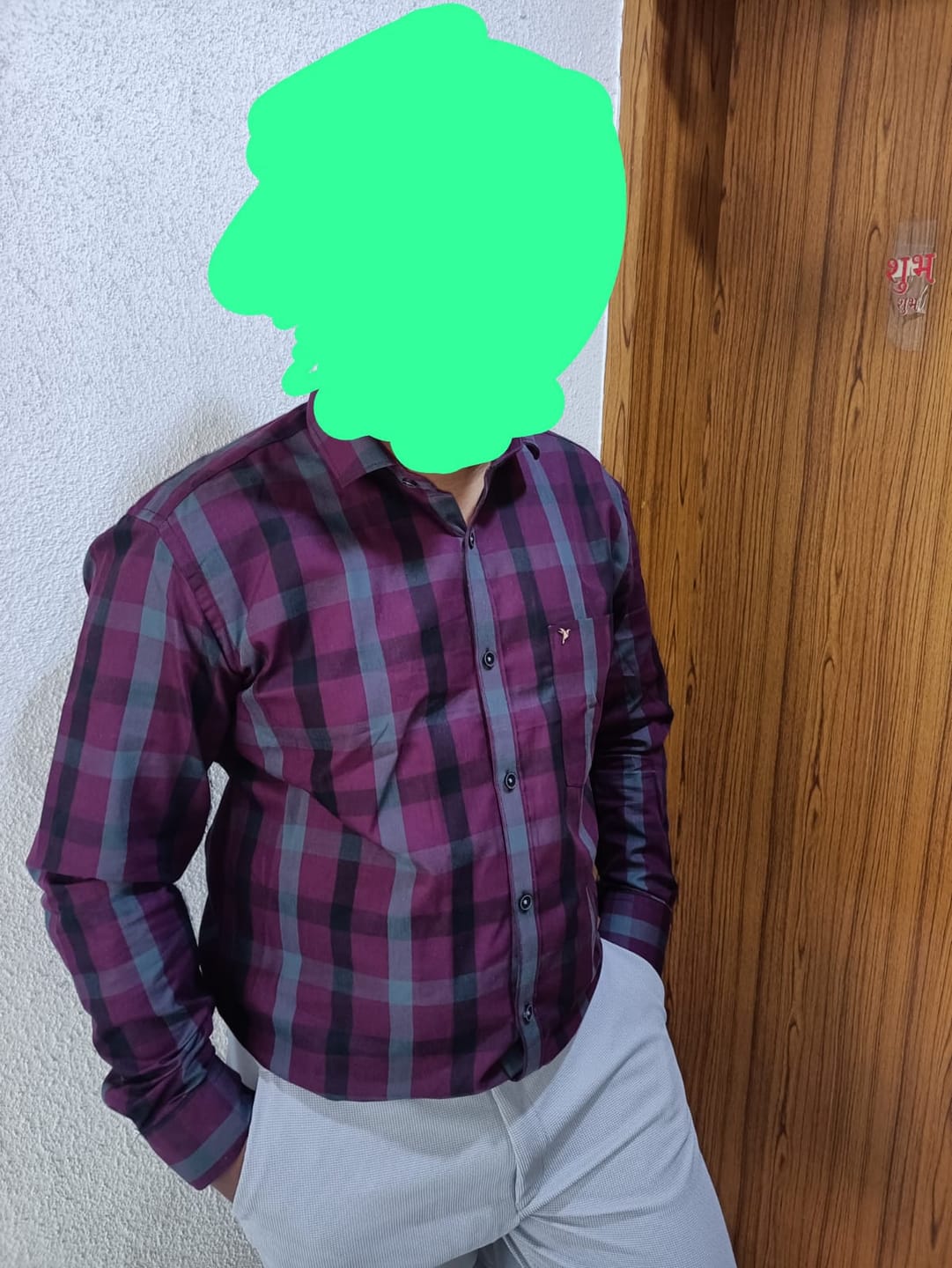 Customer photo review of Burgundy Red Checks - Full-Stain Proof