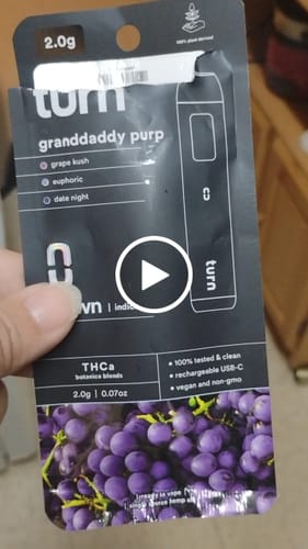 Customer video review of Turn - 2G THCa Grandaddy Purple - Indica
