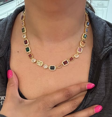 Customer photo review of Gold Purely Gems Solstice Necklace (No Motifs/Crosses)