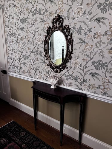 Customer photo review of Ronald Redding MX9655 Courtyard Botanical Neutral Wallpaper