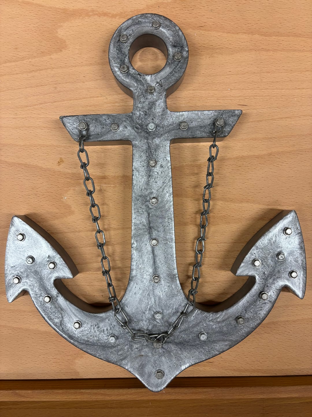 Customer photo review of 14.75x11.75x1" Nautical Anchor Silicone Mold For Ocean, Boat And Navy Art
