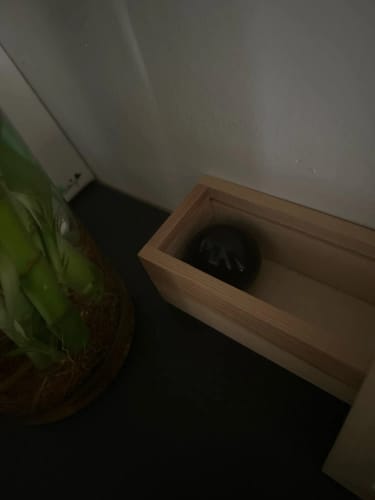 Customer photo review of Black Obsidian Sphere - Grounding