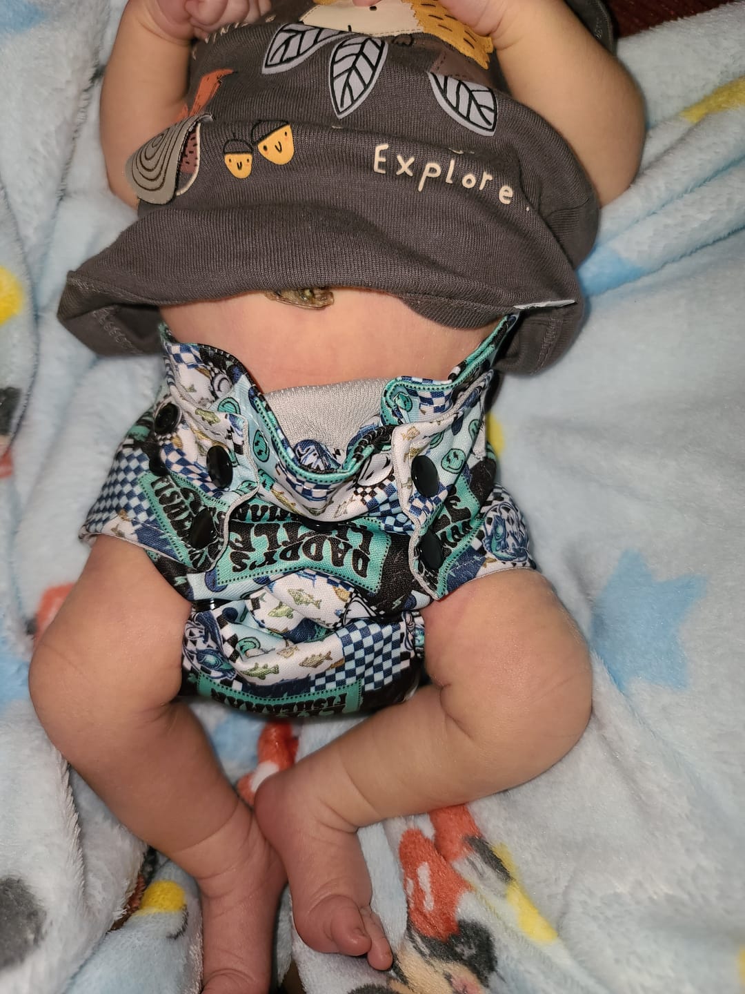 Customer photo review of Tiny Tushies Newborn AIO Cloth Diaper
