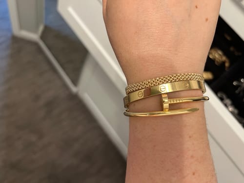 Customer photo review of Vintage 14k Yellow Gold Wonderful Draping Link Bracelet 6.75"