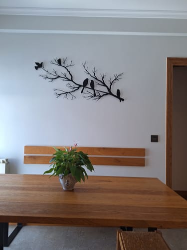 Customer photo review of Décoration murale en métal moderne - Oiseaux sur branche (V.2)