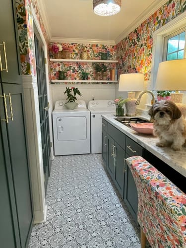 Customer photo review of York RI5119 Garden Party Coral & Orange Wallpaper