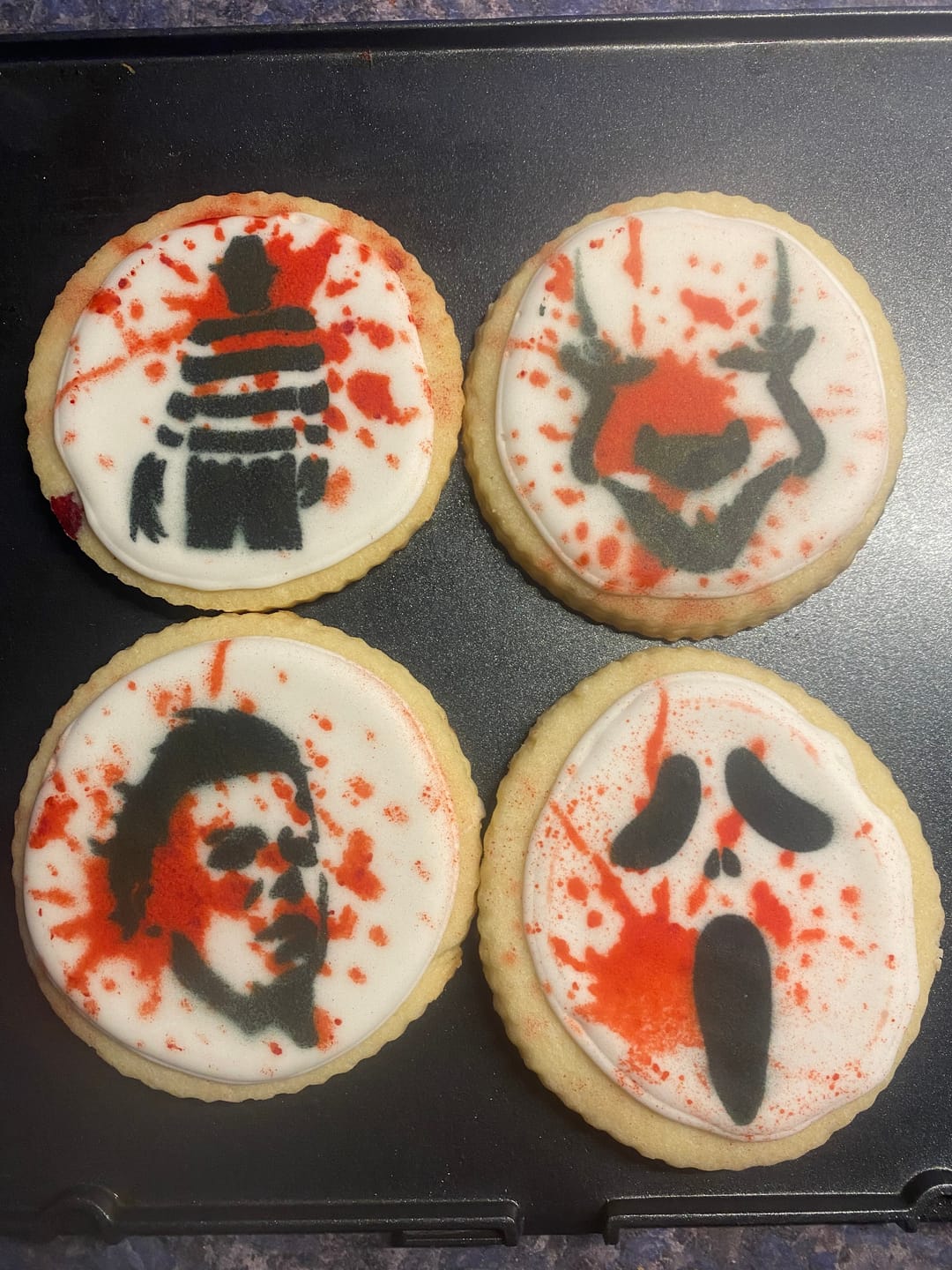 Customer photo review of Killer Halloween Cookie Stencil Set