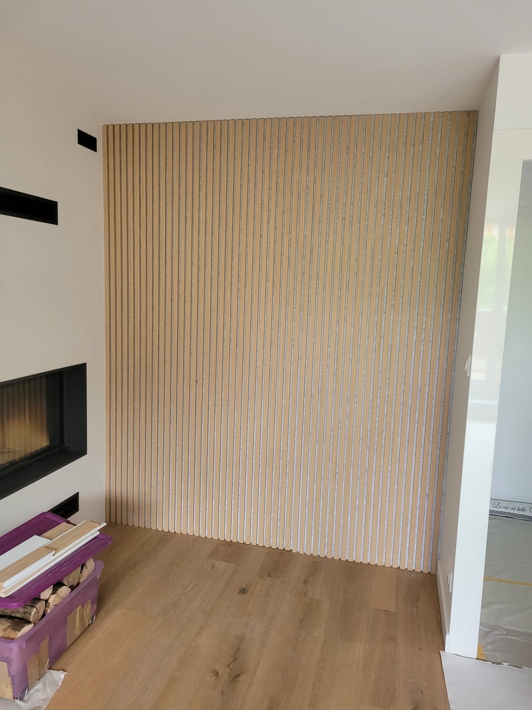 Customer photo review of Panneau acoustique en bois | Chêne Naturel avec Feutre Gris | De première qualité
