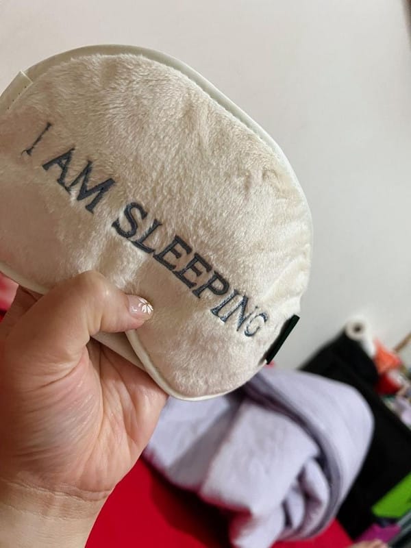 Customer photo review of I Am Sleeping Eye Mask