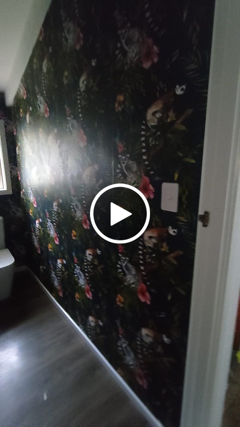 Customer video review of Lemur Wallpaper - Midnight Blue