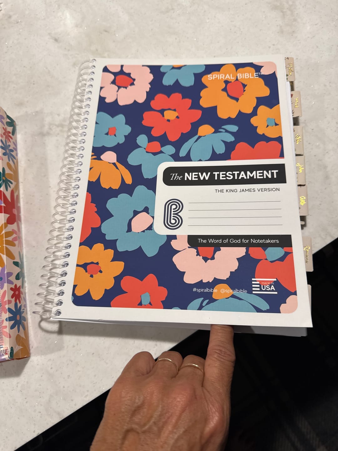 Customer photo review of Spiral Bible™ - KJV - New Testament - Floral