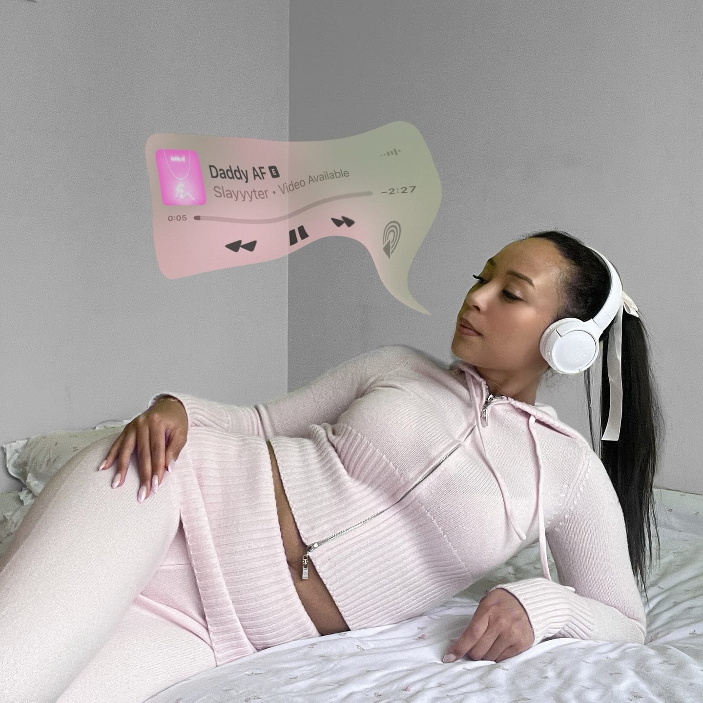 Customer photo review of That Girl Rib Knit Set (Baby Pink)