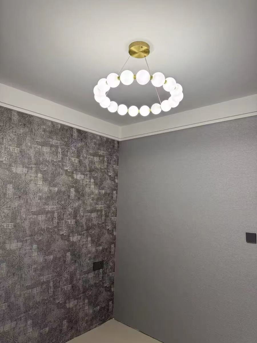 Customer photo review of WOMO Pearl Necklace Round Chandelier-WM2344