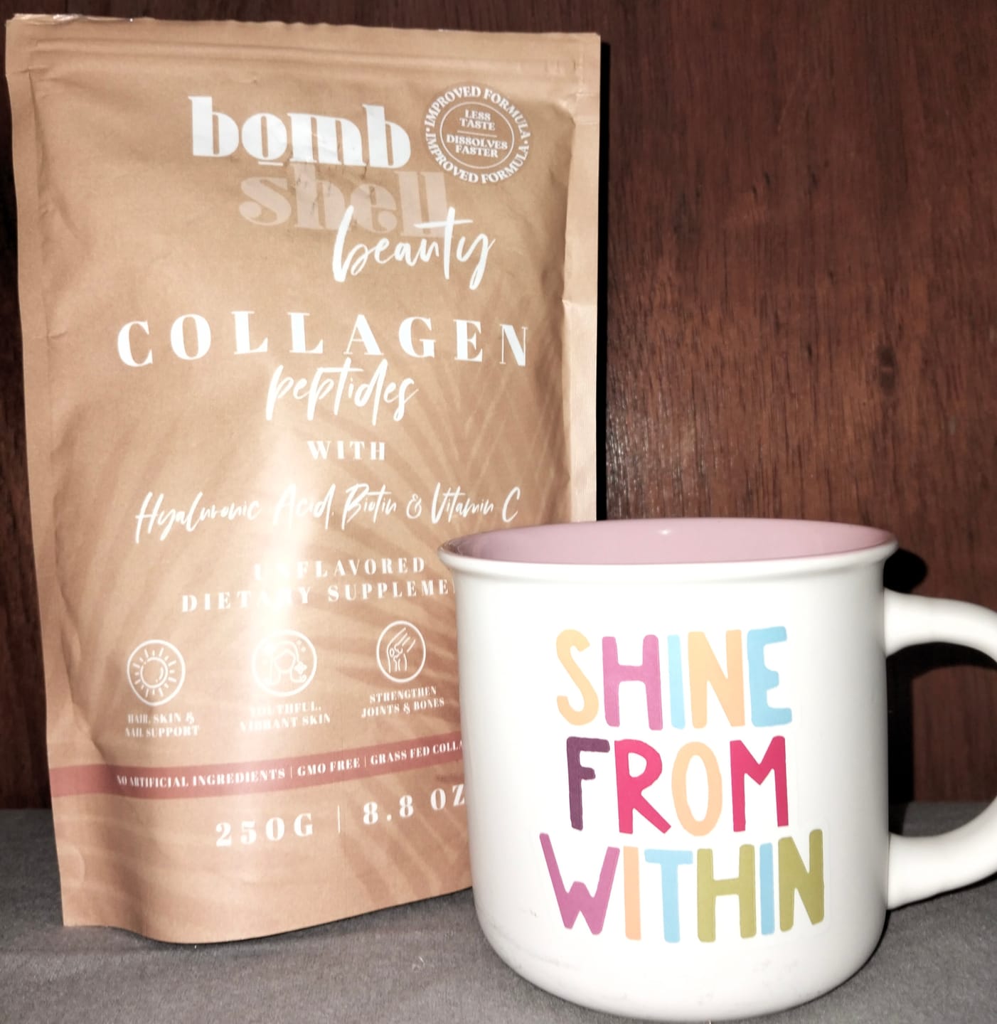 Customer photo review of Beauty: Bovine Collagen, Hyaluronic Acid, Vitamin C & Biotin (250g)