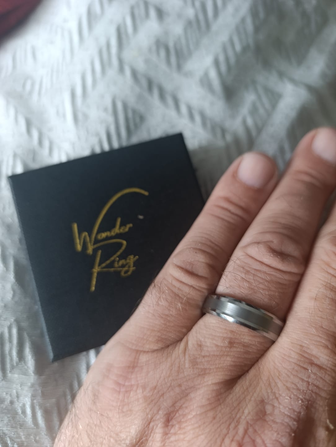 Customer photo review of Brushed 6mm Wonder Ring