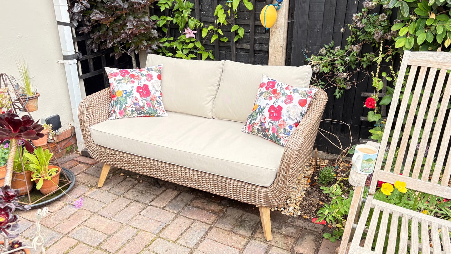 Customer photo review of Outdoor Garden Waterproof Cushion - Garden Bouquet