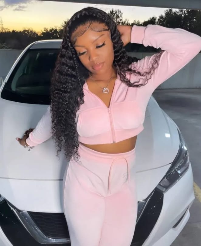 Customer photo review of MORE FACE Deep Wave Curly Human Hair Wigs 13x4 13x6 Transparent Lace Front Human Hair Wigs