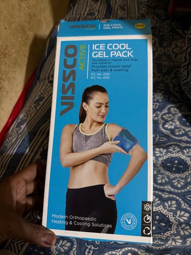 Customer photo review of Icecool Gel Pack | Re-Freezable for Instant Pain Relief & Swelling (Blue)