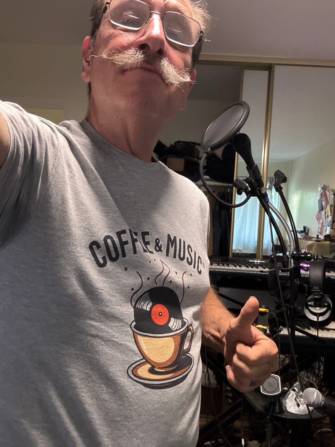 Customer photo review of Coffee & Music Tshirt