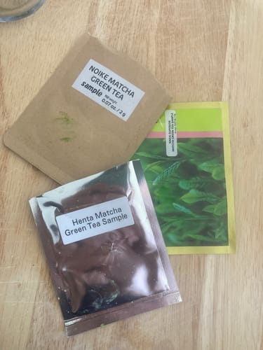 Customer photo review of Matcha tea sampler 8 pack