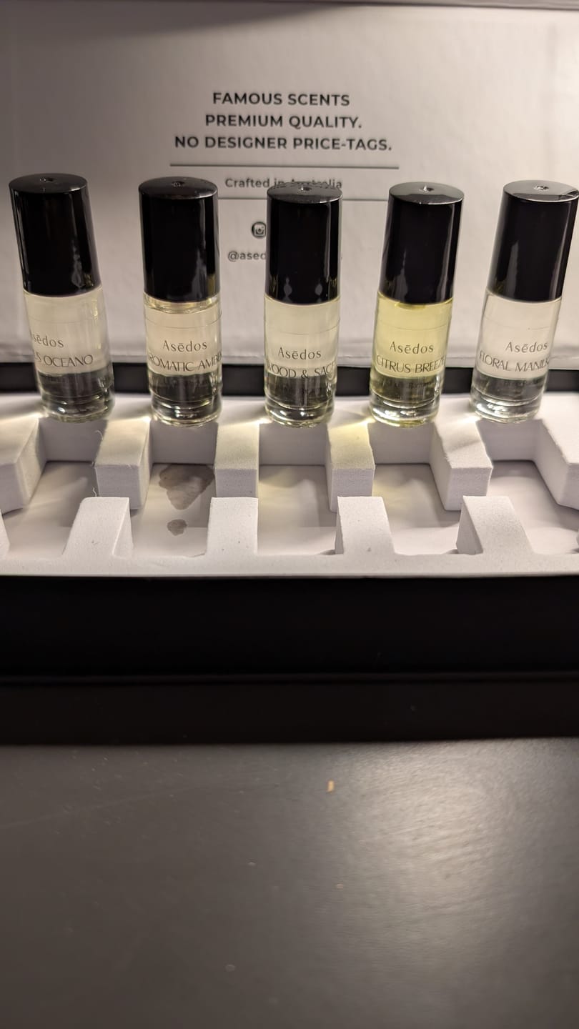 Customer photo review of Asēdos Perfume Oil Collection - Fresh