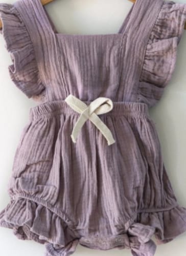 Customer photo review of Sofia Romper in Violet