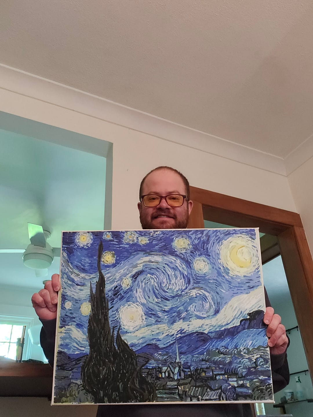 Customer photo review of Starry Night Paint by Numbers