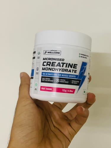 Customer photo review of Wellcore - Pure Micronised Creatine Monohydrate (122g, 33 Servings) Fruit Fusion