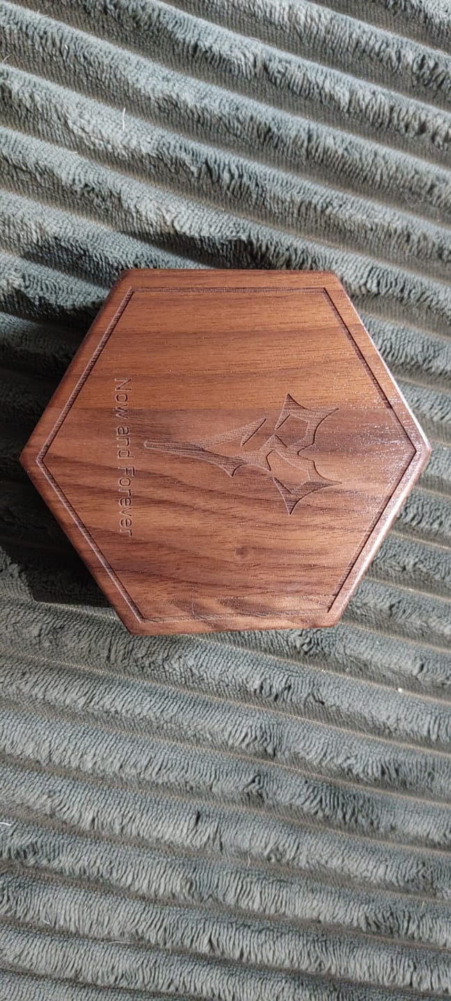 Customer photo review of URWizards Custom font style for dice, Custom initial on Dice, Dnd Natural Gemstone Dice MTG Game