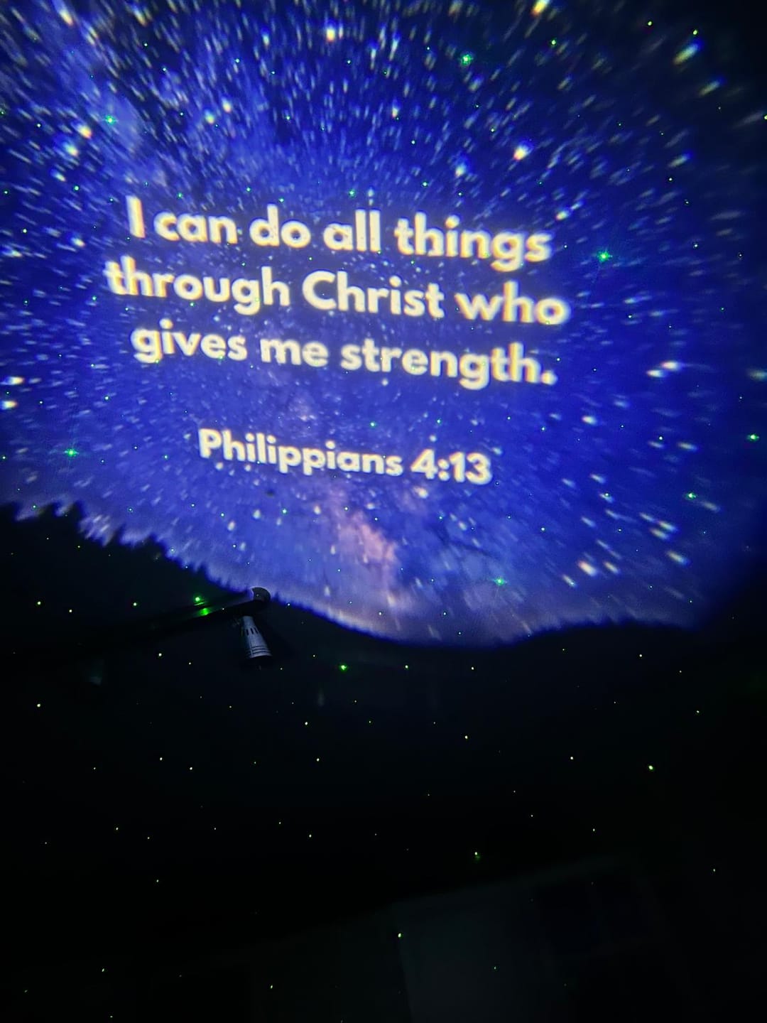 Customer photo review of (GIFTING OFFER) Godisabove - The Bible Galaxy Projector (Comes with 6 Free Discs)