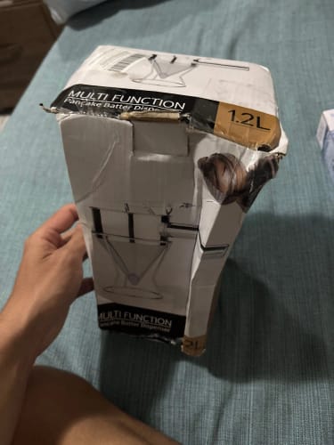 Customer photo review of Seau à huile avec support, distributeur d'entonnoir en acier inoxydable, Cupcake, crêpes, pâte, boule de poulpe, outil de cuisson de cuisine, 600/1200ML