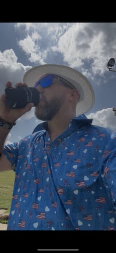 Customer photo review of Men's The Statue of Liberty V Neck Golf Polo Shirts