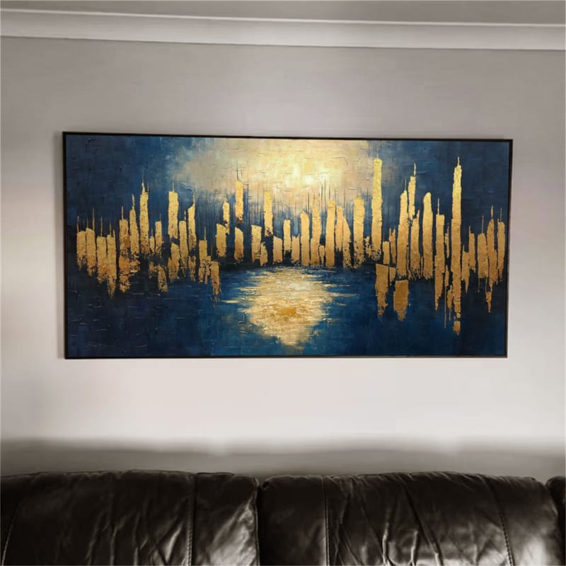 Customer photo review of Abstract Textured Painting Canvas #AT069